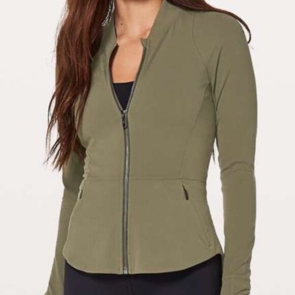 Lululemon The Ease Nulu jacket sage green size 8 - Picture 1 of 6